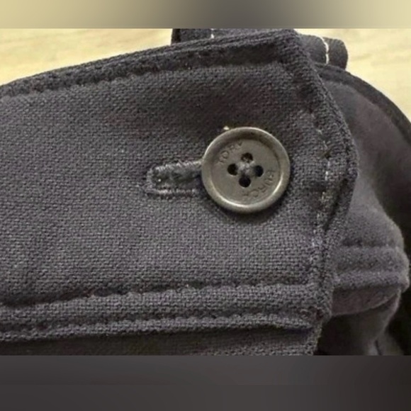 Designer Tory Burch 95% Wool Navy Blue Cropped Women’s Pants Size 0 sku#80 - Picture 7 of 9